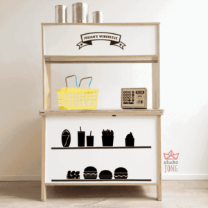 Winkelstickers Snackbar voor kinderen