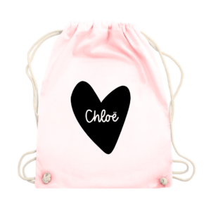 Gymtas hartje met naam