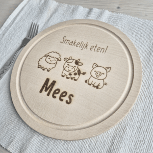 Ontbijtbord boerderij dieren