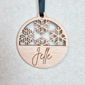 Gepersonaliseerde houten kersthanger