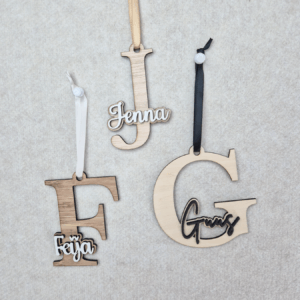 Naamhanger | Houten Letter met Voornaam - 3D effect