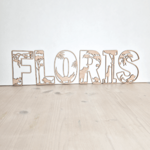 Decoratieve jungle letters met dierenprint