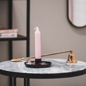 Ronde kandelaar zwart