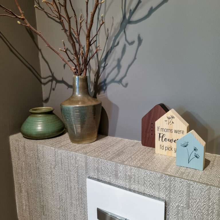 Houten huisjes decoratie moederdag