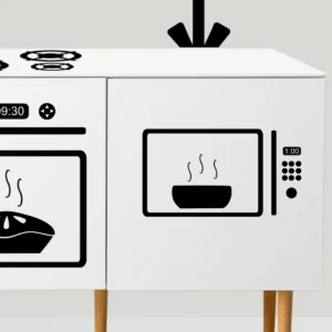 Keukenstickers magnetron speelkeuken