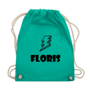 Gymtas met naam en coole bliksemschicht