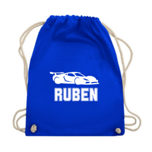 Gymtas met naam en race auto