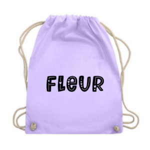 Gymtas met naam in love letters met hartjes