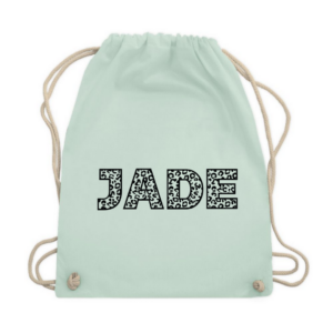 Gymtas met naam | Panterprint letters