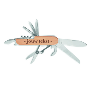 Bamboe zakmes met gravering