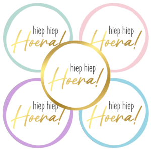 Stickers | Hiep hiep hoera (10 stuks)