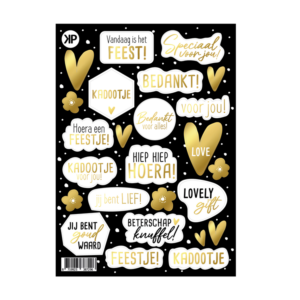 Stickervel - All day black/gold