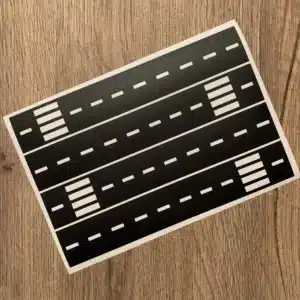 Sticky Roads (muur)stickers | Wegdelen 1 meter - zwart