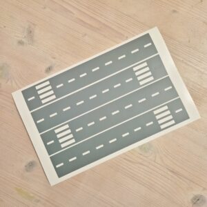 Sticky Roads (muur)stickers | Wegdelen 1 meter - grijs
