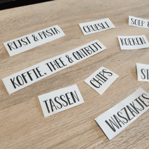 22 labels voor voorraadkast (voordeelset)